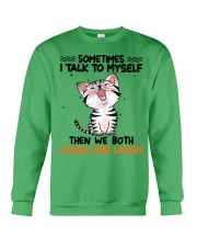 Cat laugh and laugh cat moms Crewneck Sweatshirt tile