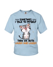 Cat laugh and laugh cat moms Youth T-Shirt tile