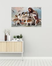 God surrounded by ST Bernard angels Gift for you 36x24 Poster poster-landscape-36x24-lifestyle-01