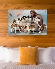 God surrounded by ST Bernard angels Gift for you 36x24 Poster poster-landscape-36x24-lifestyle-23