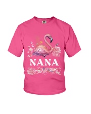 Flamingo love pink flowers personalized shirt Youth T-Shirt tile