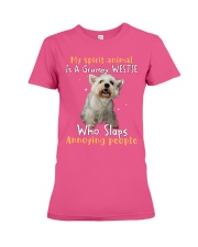 Westie annoying people westie lover dog mom Premium Fit Ladies Tee tile