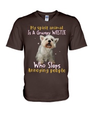 Westie annoying people westie lover dog mom V-Neck T-Shirt tile