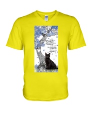 Cat we meet again cat lover cat mom V-Neck T-Shirt tile