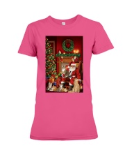 Cat Santa Warm and Cozy House Gift For Christmas Premium Fit Ladies Tee tile