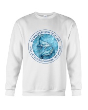 Whales No Matter gift for whale lover Crewneck Sweatshirt front