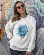 Whales No Matter gift for whale lover Crewneck Sweatshirt lifestyle-unisex-sweatshirt-front-3