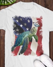 Turtle butterfly on nose turtle lovers Classic T-Shirt apparel-classic-tshirt-lifestyle-front-160