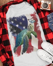 Turtle butterfly on nose turtle lovers Classic T-Shirt apparel-classic-tshirt-lifestyle-front-163