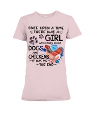 Chicken and dog it was me the chicken lovers Premium Fit Ladies Tee tile