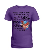 Chicken and dog it was me the chicken lovers Ladies T-Shirt tile