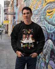 Basset Hound believe gift for dog lovers Crewneck Sweatshirt lifestyle-unisex-sweatshirt-front-2