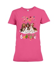 Basset Hound believe gift for dog lovers Premium Fit Ladies Tee tile