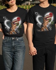 German shepherd roses dog moms Classic T-Shirt apparel-classic-tshirt-lifestyle-front-146