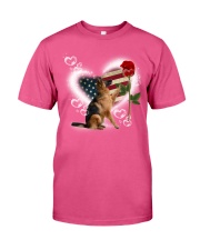 German shepherd roses dog moms Premium Fit Mens Tee tile