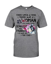 Schnauzer and Parrot it was me the end cus Classic T-Shirt front