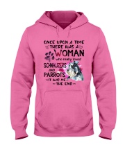 Schnauzer and Parrot it was me the end cus Hooded Sweatshirt tile