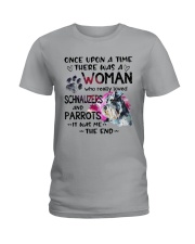 Schnauzer and Parrot it was me the end cus Ladies T-Shirt tile