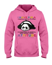 Panda i have attitude panda lovers Hooded Sweatshirt tile