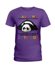 Panda i have attitude panda lovers Ladies T-Shirt tile