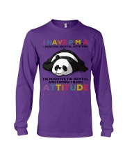 Panda i have attitude panda lovers Long Sleeve Tee tile