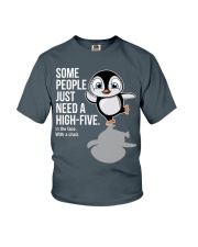 Penguin high-five penguin lovers Youth T-Shirt tile