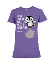 Penguin high-five penguin lovers Premium Fit Ladies Tee tile