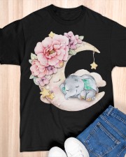 Elephant flower and moon elephant lovers Classic T-Shirt apparel-classic-tshirt-lifestyle-front-154
