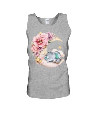 Elephant flower and moon elephant lovers Unisex Tank tile