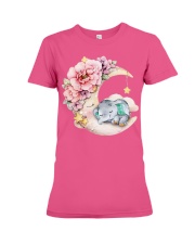 Elephant flower and moon elephant lovers Premium Fit Ladies Tee tile