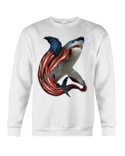 Shark cool and freedom shark lovers Crewneck Sweatshirt tile