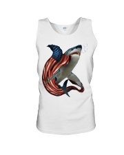 Shark cool and freedom shark lovers Unisex Tank tile
