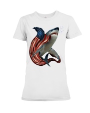 Shark cool and freedom shark lovers Premium Fit Ladies Tee tile