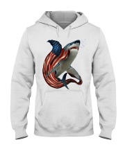 Shark cool and freedom shark lovers Hooded Sweatshirt tile