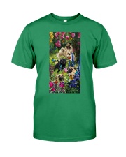 Pug roses pug lover dog mom Premium Fit Mens Tee tile