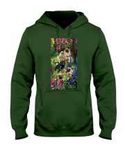 Pug roses pug lover dog mom Hooded Sweatshirt tile