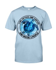 Turtle and tattoo three people turtle lovers Classic T-Shirt tile