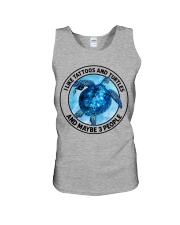 Turtle and tattoo three people turtle lovers Unisex Tank tile