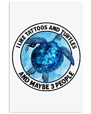 Turtle and tattoo three people turtle lovers Vertical Poster tile
