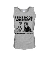 Ferret and dog three people ferret lover dog mom Unisex Tank tile