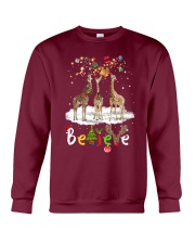 Giraffe believe gift for Giraffe lovers Crewneck Sweatshirt tile