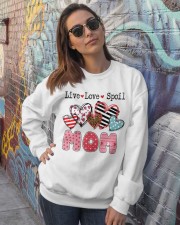 Mom live love spoil Crewneck Sweatshirt lifestyle-unisex-sweatshirt-front-3