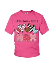 Mom live love spoil Youth T-Shirt tile