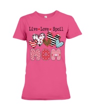 Mom live love spoil Premium Fit Ladies Tee tile