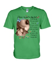 Bulldog by your side bulldog lover dog mom V-Neck T-Shirt tile