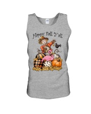 Flamingo hello fall you all flamingo lover Unisex Tank tile
