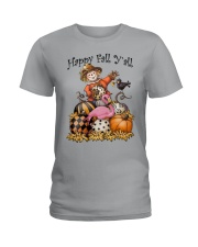 Flamingo hello fall you all flamingo lover Ladies T-Shirt tile