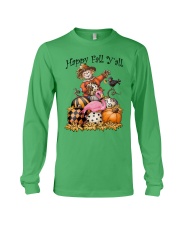 Flamingo hello fall you all flamingo lover Long Sleeve Tee tile
