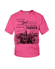God made a farmer Gift for you Youth T-Shirt tile