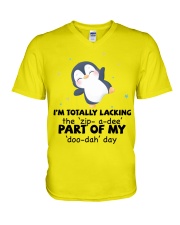 Penguin i am totally penguin lovers V-Neck T-Shirt tile